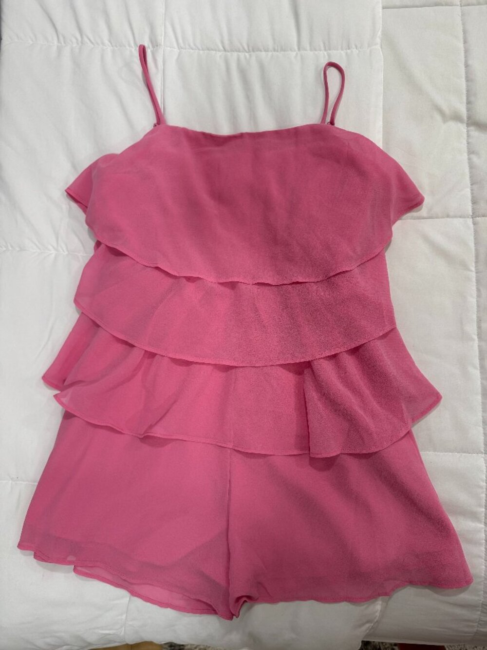 Don't Let Me Go Pink Ruffle Romper - Picture 3 of 3